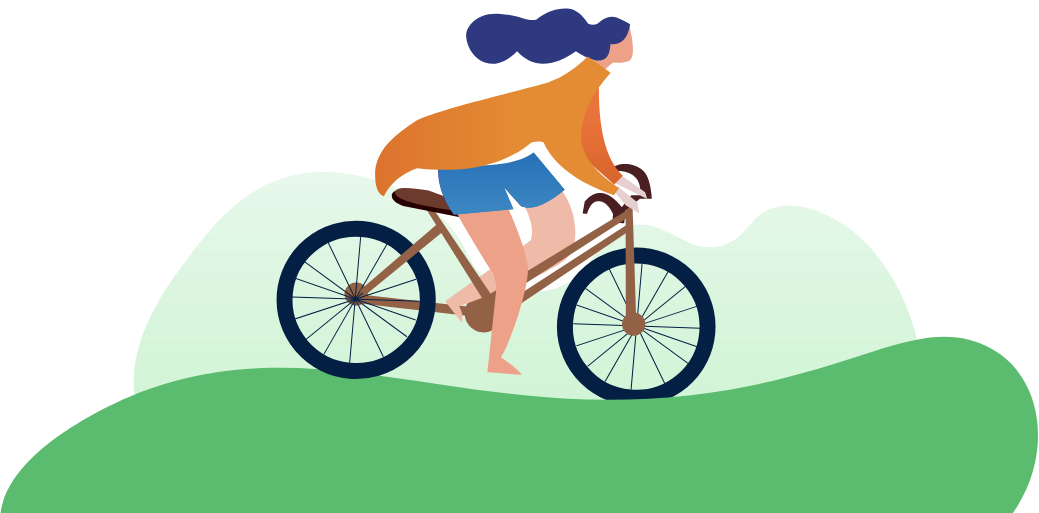 Girl riding bike